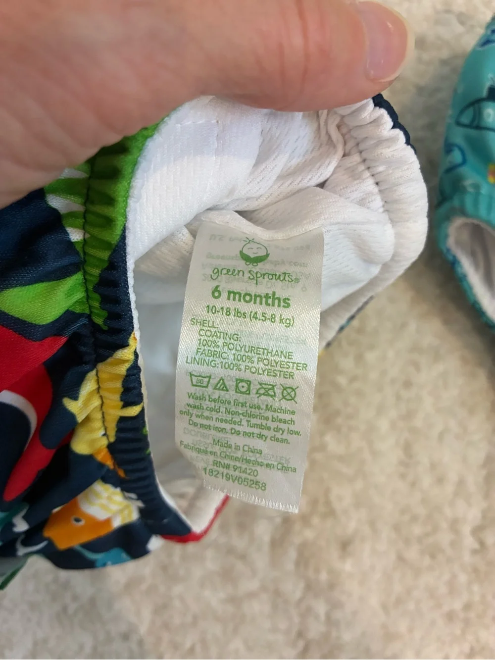 Baby Swim Diaper Set - Whale & Submarine Prints 6-12 months